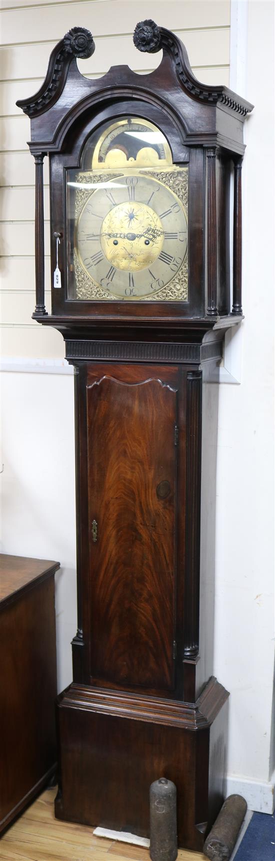 Alexander Wiley of Lisburn. A George III 8-day longcase clock with moonphase H.216cm